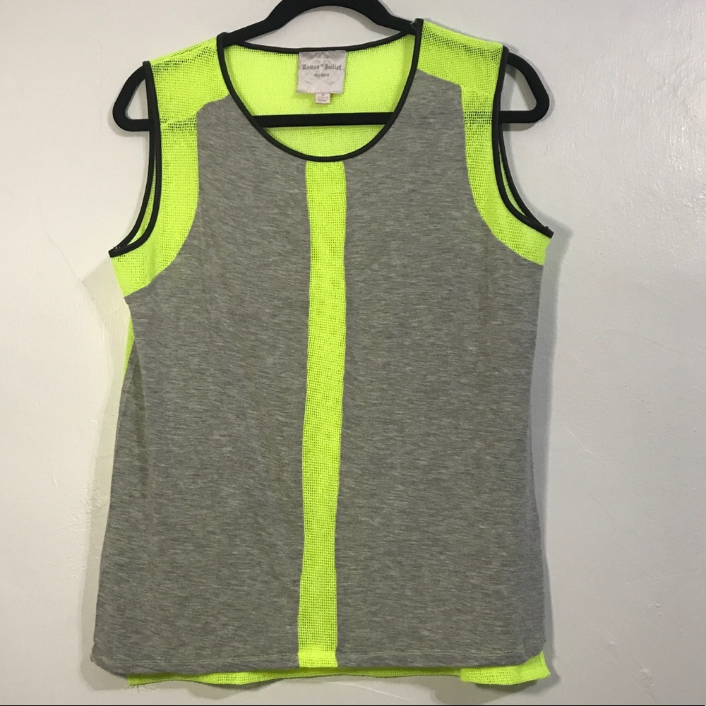 NWOT!Romeo+Juliet Couture Neon Yellow&Gray